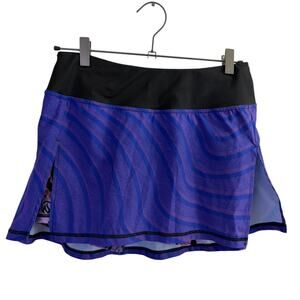 INKnBURN Sports Skirt Skort Purple Cherry Blossom Art Floral Run Purple Size 10